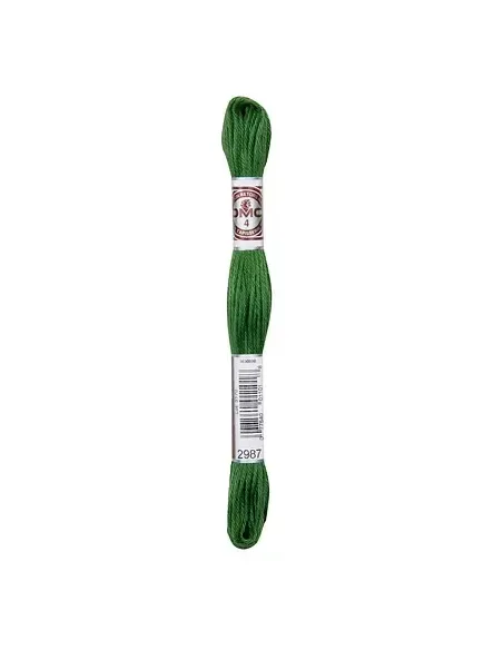 Fil à broder, Retors Mat DMC Art 89, 10 m, Vert basilic (2987)