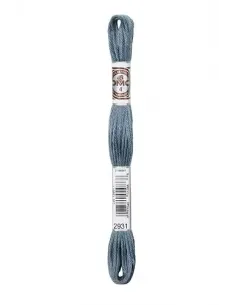 Fil à broder, Retors Mat DMC Art 89, 10 m, Bleu gris (2931)