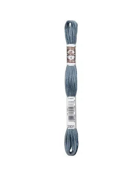 Fil à broder, Retors Mat DMC Art 89, 10 m, Bleu gris (2931)