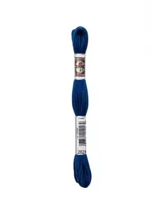 Fil à broder, Retors Mat DMC Art 89, 10 m, Bleu océan (2824)