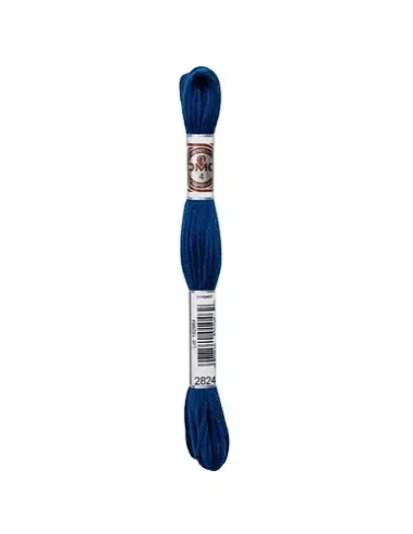 Fil à broder, Retors Mat DMC Art 89, 10 m, Bleu océan (2824)