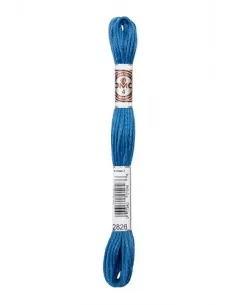 Fil à broder, Retors Mat DMC Art 89, 10 m, Bleu touareg (2826)