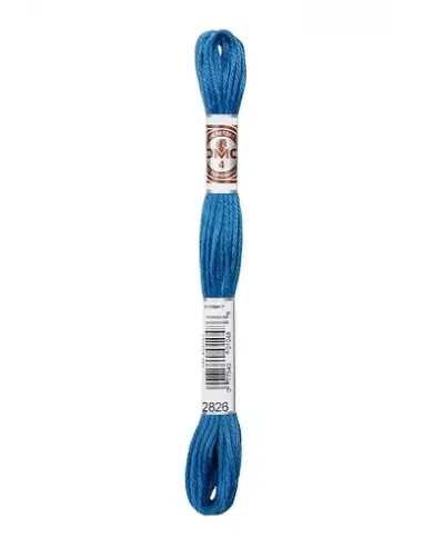 Fil à broder, Retors Mat DMC Art 89, 10 m, Bleu touareg (2826)