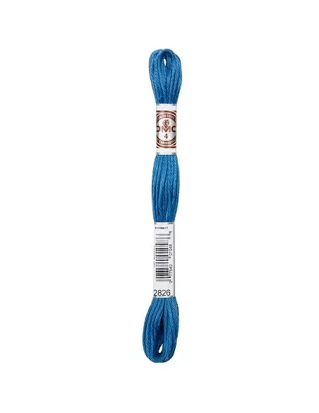 Fil à broder, Retors Mat DMC Art 89, 10 m, Bleu touareg (2826)