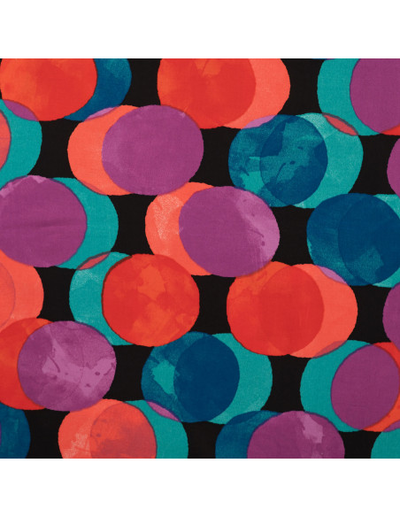 Satin de viscose imprimé, bubbles