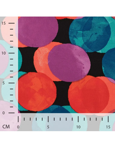 Satin de viscose imprimé, bubbles