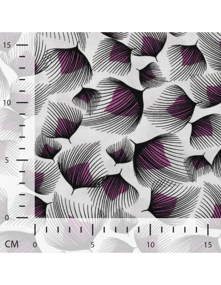 Viscose imprimée, fleurs de pissenlit, rose