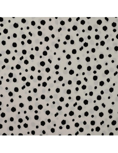 Viscose imprimée, pois noirs