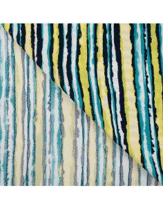 Viscose imprimée, rayures vertes 2