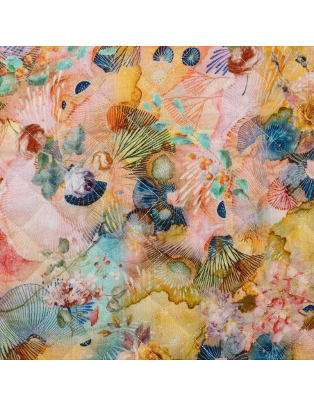 Double gaze matelassée impression digitale, bambino