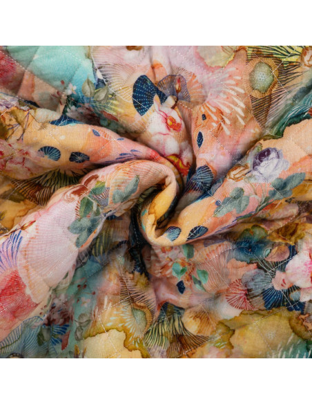 Double gaze matelassée impression digitale, bambino