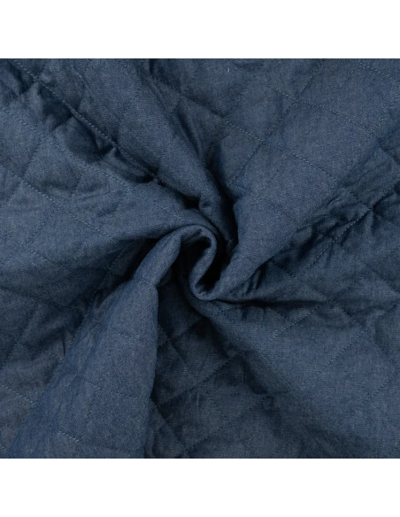 Matelassé chambray, denim