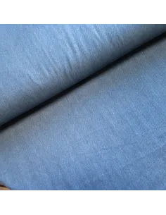 Tissu, Denim Brut Uni, Bleu Moyen, Laize 145 cm, 100% Coton Oeko-Tex 320g/m² 2