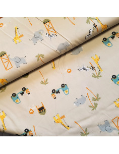 Popeline de coton, savane