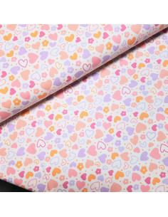 Flanelle de coton, coeurs