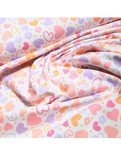 Flanelle de coton, coeurs 2