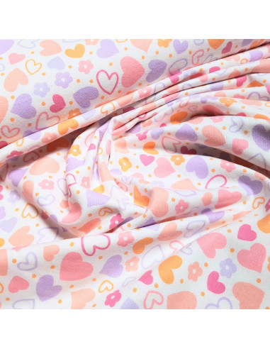 Flanelle de coton, coeurs