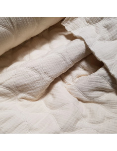 Double gaze matelassée, écru 2