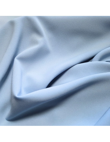 Tissu, Crêpe Léger Uni, Bleu Ciel, Laize 147 cm, 100% Polyester