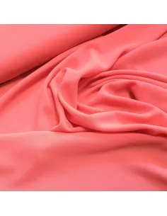 Tissu, Crêpe Mousseline Uni, Saumon, Laize 147 cm, 100% Polyester 139.7g/ml 2