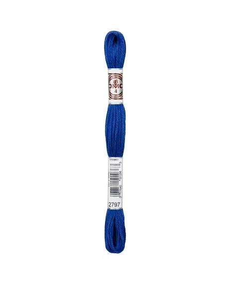 Fil à broder, Retors Mat DMC Art 89, 10 m, Bleu de France (2797)