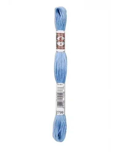 Fil à broder, Retors Mat DMC Art 89, 10 m, Bleu layette (2799)