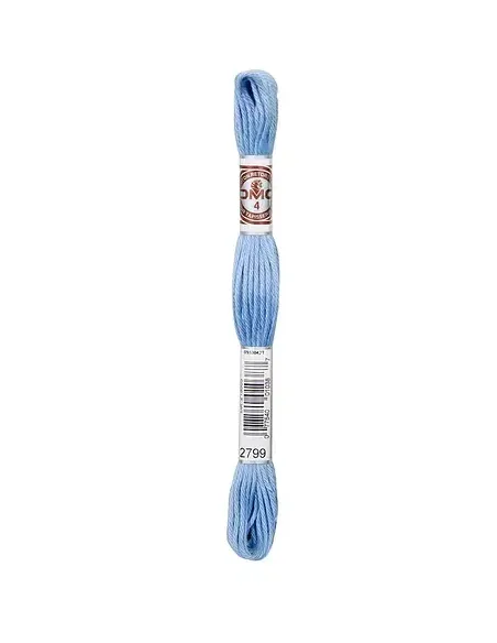 Fil à broder, Retors Mat DMC Art 89, 10 m, Bleu layette (2799)