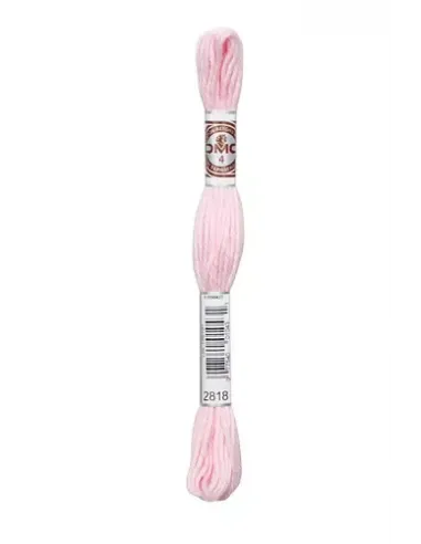 Fil à broder, Retors Mat DMC Art 89, 10 m, Rose dragée 2818