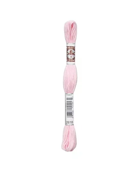 Fil à broder, Retors Mat DMC Art 89, 10 m, Rose dragée 2818