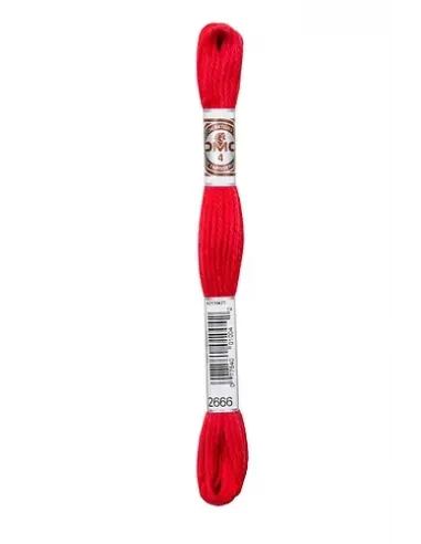 Fil à broder, Retors Mat DMC Art 89, 10 m, Rouge écarlate (2666)