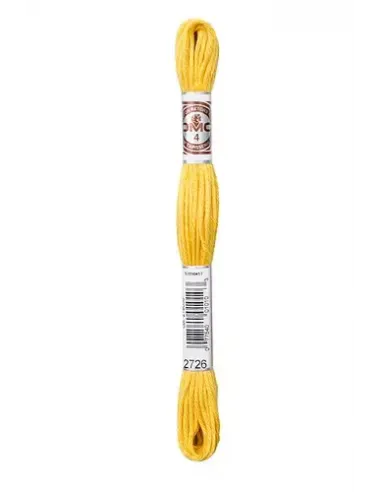 Fil à broder, Retors Mat DMC Art 89, 10 m, Jaune bouton d’or (2726)