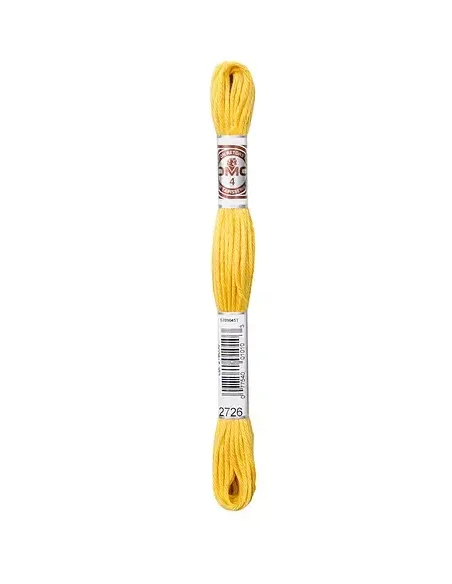 Fil à broder, Retors Mat DMC Art 89, 10 m, Jaune bouton d’or (2726)