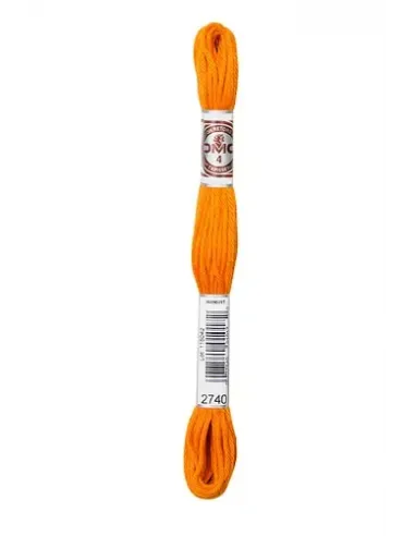 Fil à broder, Retors Mat DMC Art 89, 10 m, Orange (2740)