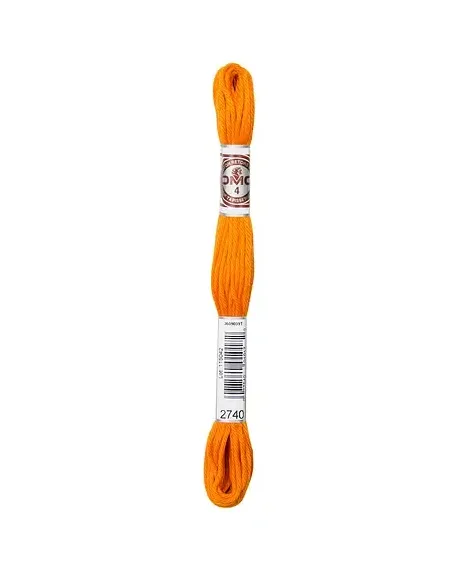 Fil à broder, Retors Mat DMC Art 89, 10 m, Orange (2740)