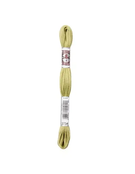 Fil à broder, Retors Mat DMC Art 89, 10 m, Vert cardamome (2734)