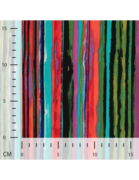 Jersey viscose, rayures colorées