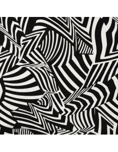Tissu, Jersey Graphique, Noir & Blanc, Laize 150 cm, Viscose Stretch Oeko-Tex