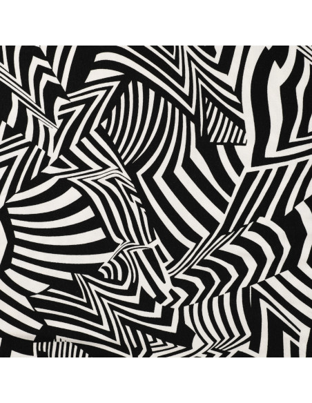 Tissu, Jersey Graphique, Noir & Blanc, Laize 150 cm, Viscose Stretch Oeko-Tex