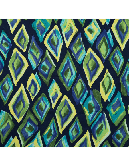 Satin viscose imprimé, diamants