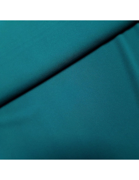 Tissu, Crêpe Léger Uni, Bleu Pétrole, Laize 147 cm, 100% Polyester