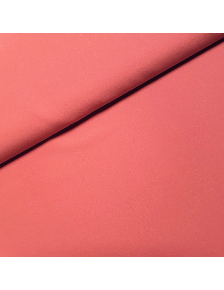 Tissu, Crêpe Léger Uni, Saumon, Laize 147 cm, 100% Polyester