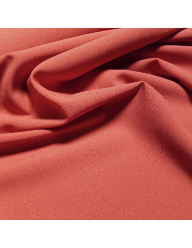 Tissu, Crêpe Léger Uni, Saumon, Laize 147 cm, 100% Polyester