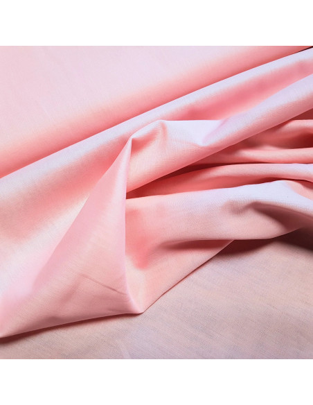 Tissu, Voile de Coton Uni, Rose, Laize 140 cm, 100% Coton 98g/m²