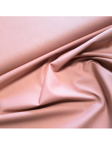 Tissu, Popeline Unie, Vieux Rose, Laize 150 cm, 100% Coton 195g/m²