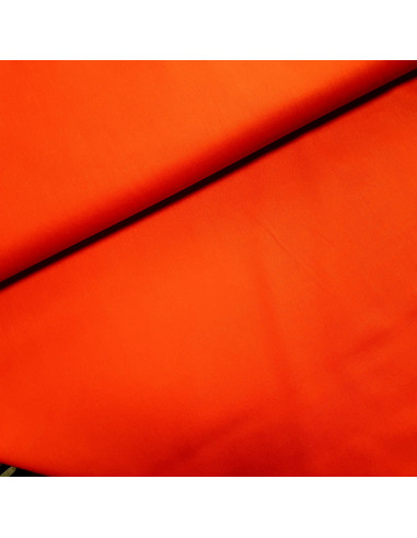 Tissu, Popeline de Coton Unie, Orange Tangerine, Laize 150 cm, 100% Coton 195g/ml