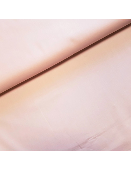 Tissu, Popeline de Coton Unie, Rose Poudré, Laize 150 cm, 100% Coton 130g/m²