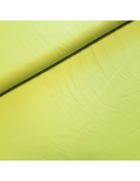 Tissu, Popeline de Coton Unie, Vert Citron, Laize 150 cm, 100% Coton 195g/m²