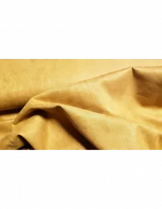 Tissu, Suédine Scuba Unie, Jaune Moutarde, Laize 150 cm, 95% Polyester 5% Spandex 2