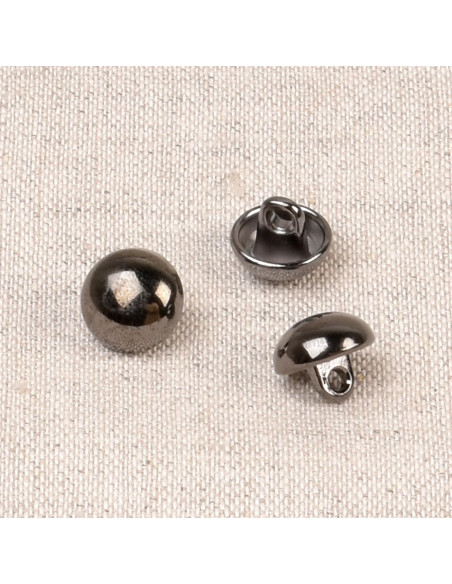Bouton à queue, Ø 10mm, boule, alliage noir