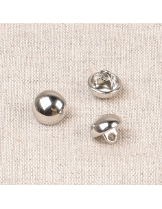 Bouton à queue, Ø 10mm, boule, alliage argent